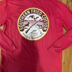 NWT - Southern Fried Cotton Long Sleeve Red Tee - men’s large